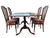 Traditional Classic Vintage Dining Table and Four Cane-Back Chairs For Sale - Image 3 of 9