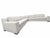 Restoration Hardware Rh Modena Track Arm Left-Arm Bench-Cushion L-Sectional – Perennials Performance Textured Linen Weave in Mist For Sale - Image 4 of 18
