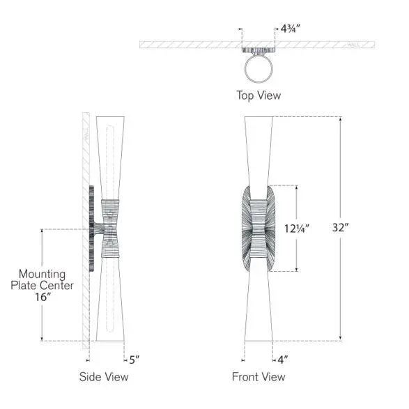 Visual Comfort Kelly Wearstler for Visual Comfort Signature Utopia 32" Double Bath Sconce in Polished Nickel with White Glass For Sale - Image 4 of 4