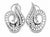 Mid 20th Century 18k White Gold Italian Designer Odelia Diamond Swirl French Clip Earrings, Pair For Sale - Image 4 of 4