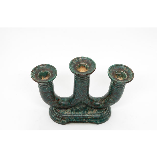 Art Nouveau Ceramic Candleholder from Zeller Keramik For Sale - Image 4 of 6