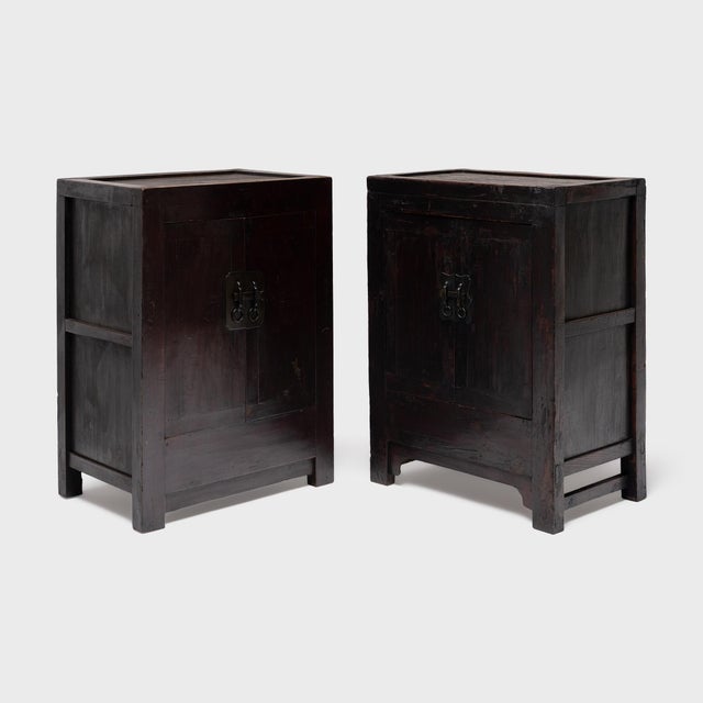 Wood Chinese Lacquered Locking Cabinet, C. 1900 For Sale - Image 7 of 7
