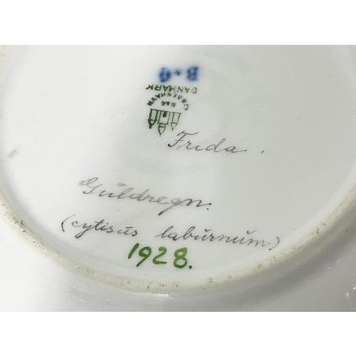 Flora Danica Porcelain Salad Plates by Bing & Grøndahl, Denmark, 1928, Set of 5 For Sale - Image 10 of 17