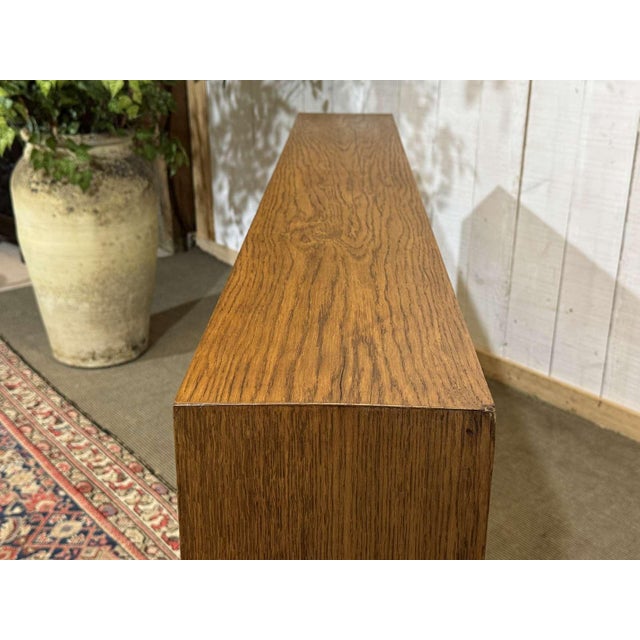 Vintage English Oak Bookcase, 1980s For Sale - Image 12 of 17