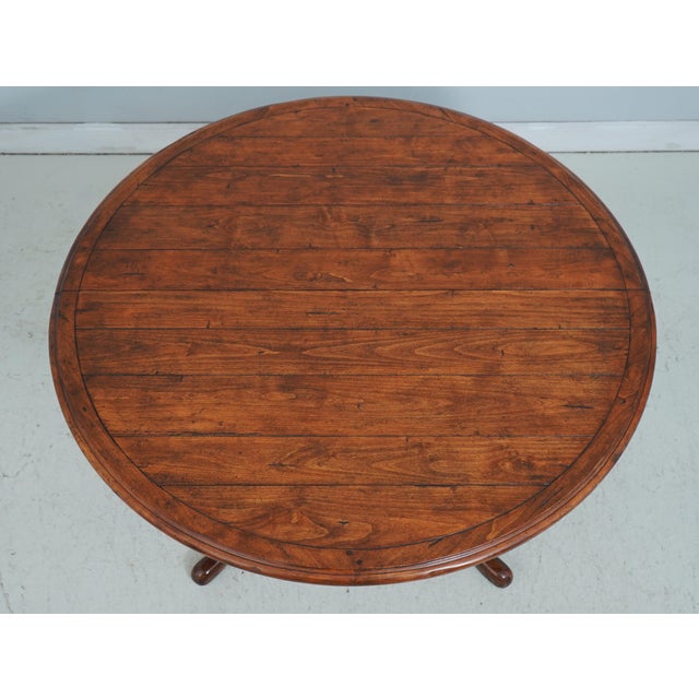 Traditional Guy Chaddok Round Distressed Dining Room Table For Sale - Image 3 of 18