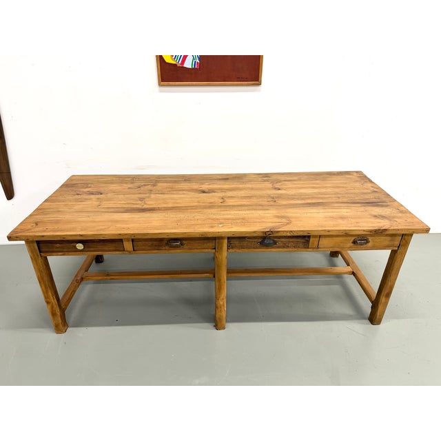 Farmhouse Table in Pine, 1950s For Sale - Image 9 of 18