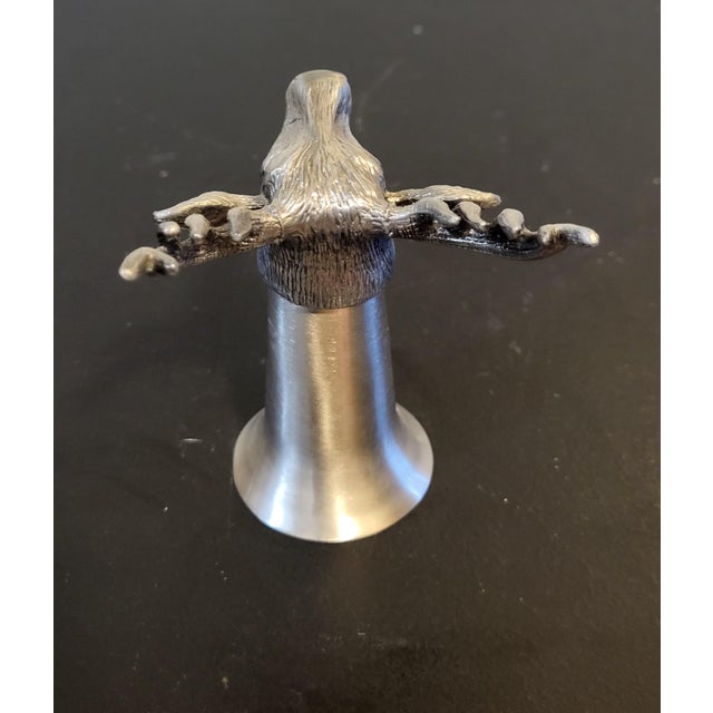 Contemporary 1990s Jägermeister Deer Head Shot Glass Stainless Steel For Sale - Image 3 of 11