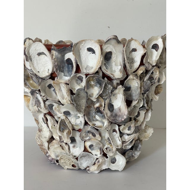 1970s Oyster Shell Grotto Terracotta Planter For Sale - Image 4 of 5