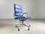 EA 219 Office Chair in Soft Pad Blue Leather by Charles & Ray Eames for Vitra, in Very Good conditions. Designed 1970 to...