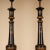 Vintage English Table Lamps Gold Ebonised Black Column Lamps - A Pair For Sale - Image 6 of 9