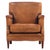 The deeply proportioned, low-slung architectural frame is fully hand-upholstered in its original, heavily patinated...