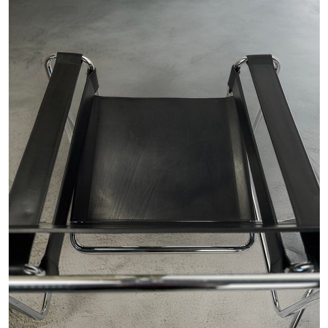 Black Vintage Wassily Chairs by Marcel Breuer, 1970s, Set of 2 For Sale - Image 8 of 16