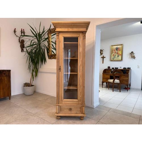 Rustic Farmhouse Display Cabinet in Natural Wood For Sale - Image 12 of 12