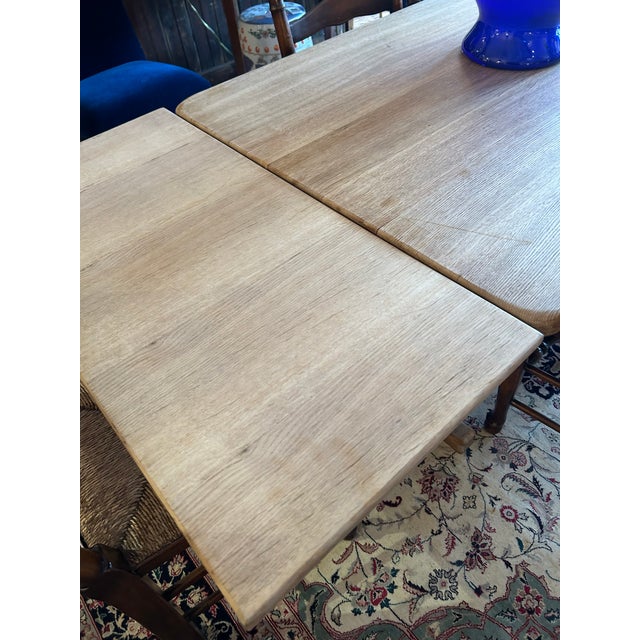 Henning Kjaernult Style White Oak Danish Trestle Dining Table With Breadboards For Sale - Image 12 of 16