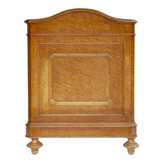 19th Century French Bird's Eye Maple 3/4 Headboard For Sale