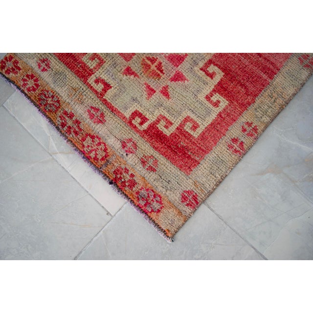 Hand-Knotted Narrow Runner Turkish Rug Hallway Decor- 2'1' X 12'3' For Sale - Image 14 of 15