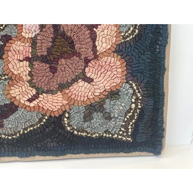 "The Faithful Companion" American Folk Art Hound Pictorial Hooked Rug, 1920s For Sale - Image 14 of 18