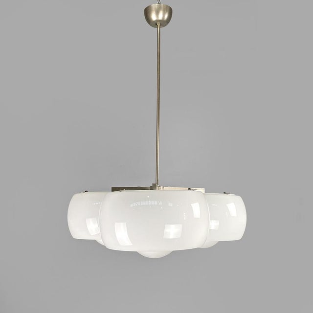 Italian Modern Triclinio Pendant in Glass and Brass attributed to Vico Magistretti for Artemide, 1970s For Sale - Image 6 of 18