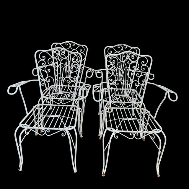 Provencal Wrought Iron Armchairs, 1960s, Set of 4 For Sale - Image 13 of 14