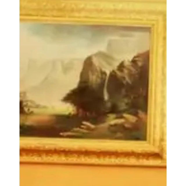 Late 19th Century 19th Century Yosemite Valley Oil Painting, Framed For Sale - Image 5 of 5