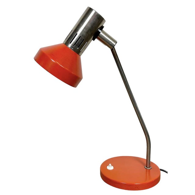 Vintage Orange East German Table Lamp from Aka Electric, 1970s For Sale - Image 18 of 18