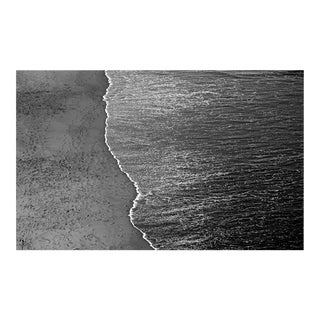 2021 "Calm Costa Rica Shore" Contemporary Minimalist Black and White Seascape Print For Sale