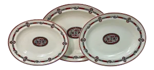 Vintage Set of 3 Wedgwood Vespasian Serving Platters Made in England.