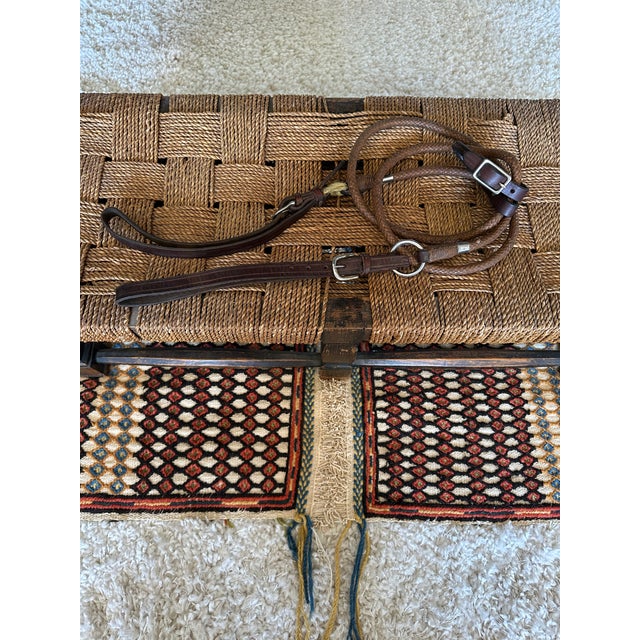 Vintage English 80” Braided Plaited Leather, Stainless Steel Equestrian Horse Rein For Sale - Image 12 of 16