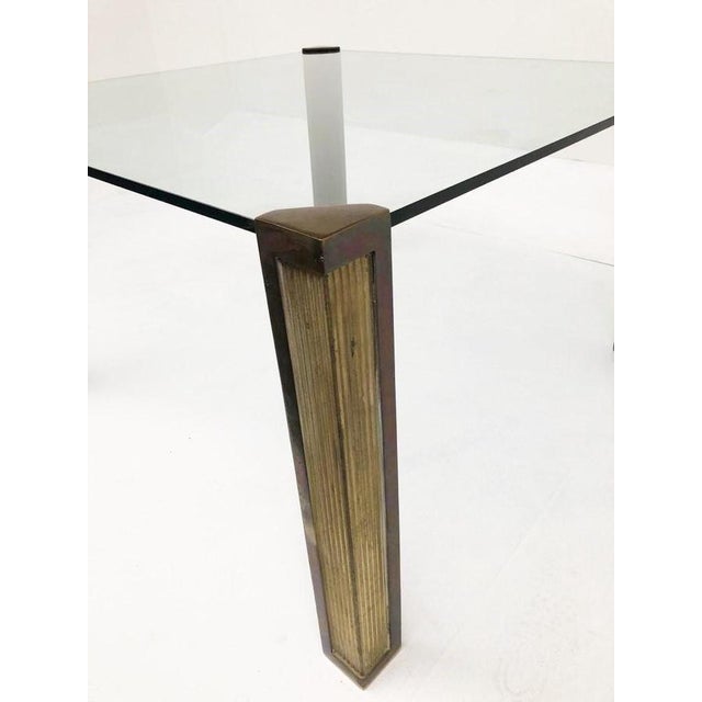 Peter Ghyczy Bronze T14 Dining Table attributed to Peter Ghyczy, 1970s For Sale - Image 4 of 8