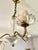 Gold Small Glass and Brass Chandelier, 1950 For Sale - Image 8 of 12