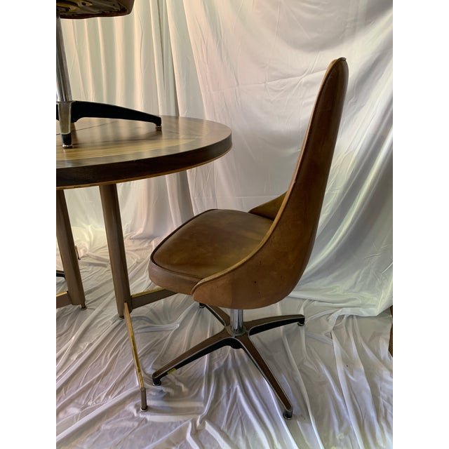 Vintage Douglas Furniture Company Formica Dining Table & 3 Steel/Vinyl Chairs For Sale - Image 9 of 12