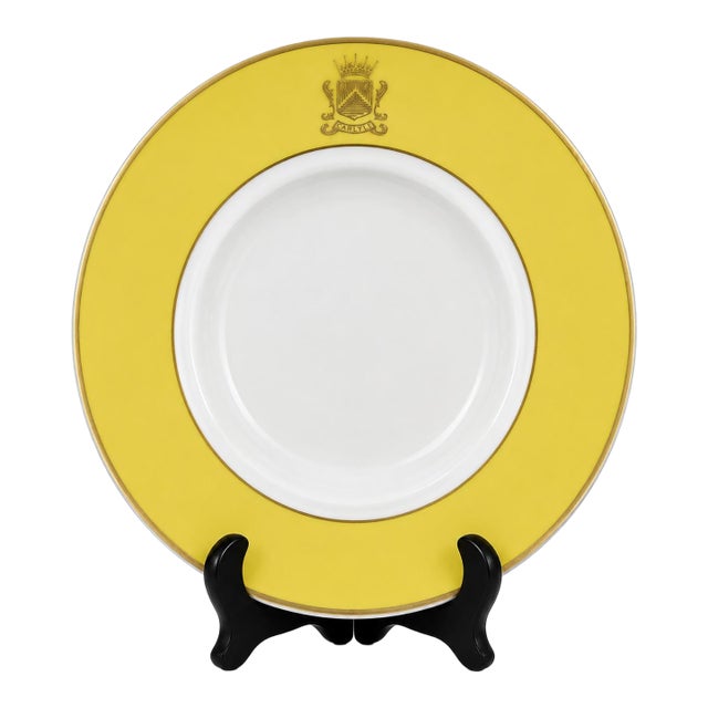 Vintage the Carlyle Hotel Nyc Yellow Soup Bowl New York City For Sale