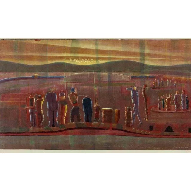 Franz Bayer, Fantastic Landscape, 1975, Oil, Framed For Sale - Image 3 of 5