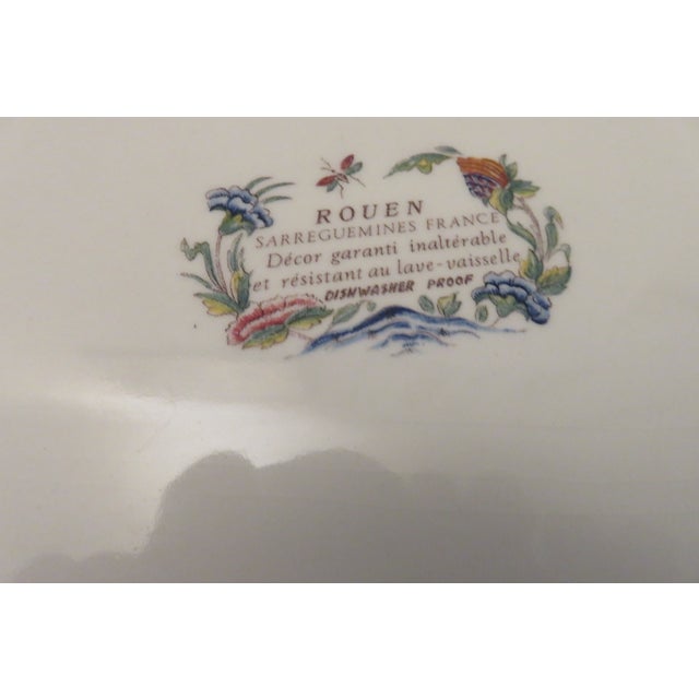 Sarreguemines France Majolica Rouen Faiencea Large 16" Rectangle Platter Vintage For Sale - Image 15 of 16