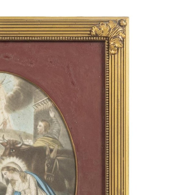 Birth of Our Jesus Christ, 19th Century, Engraving, Framed For Sale - Image 4 of 6