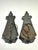 Pair of Antique c.1920’s Art’s & Crafts / Spanish Revival Hammered Iron With Fleur-De-Lis Motif Wall Sconces With Original Candle Sleeve Socket Covers For Sale - Image 4 of 9