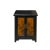 2010s Chinese Distressed Black Yellow Scenery Graphic End Table Nightstand For Sale - Image 5 of 7