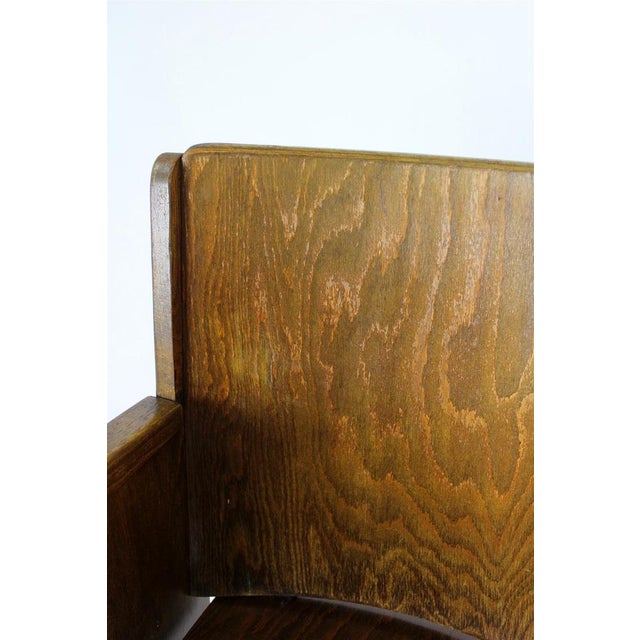 Brown Vintage Czech Wooden Cinema Chair from TON, 1940s For Sale - Image 8 of 15