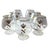 French Vintage French Empire Napoleon “N” in the Style of Baccarat Gilt Brandy Snifters, Set of 7 For Sale - Image 3 of 8