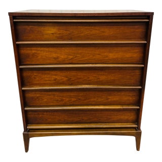 Mid-Century Modern Lane Rhythm Walnut High Chest For Sale