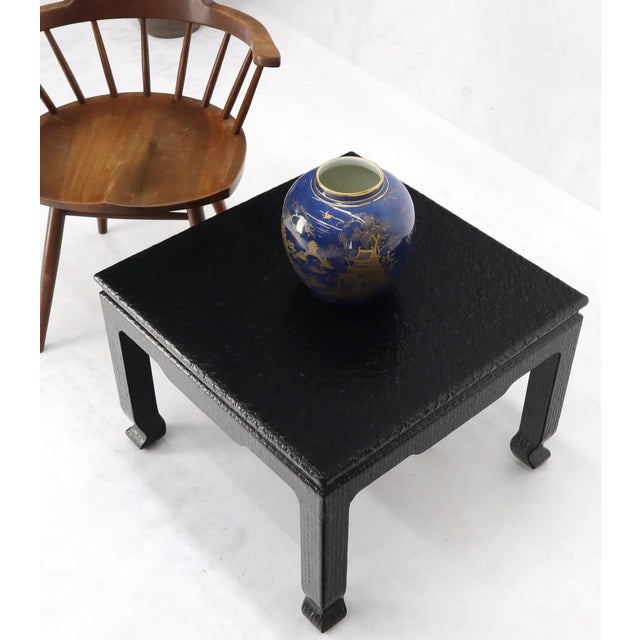 Karl Springer Mid-Century Modern Cloth Wrapped Square Side End Table For Sale - Image 4 of 12