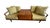A striking mid-century modern walnut conversation sofa, expertly crafted with clean architectural lines and warm wood...