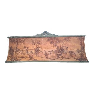 Antique Belgian, Venetian Renaissance Canal Scene Framed Tapestry For Sale