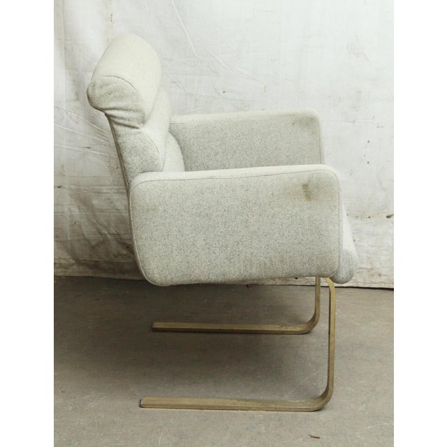 Modern Modern Chair With Brass Plated Legs For Sale - Image 3 of 4
