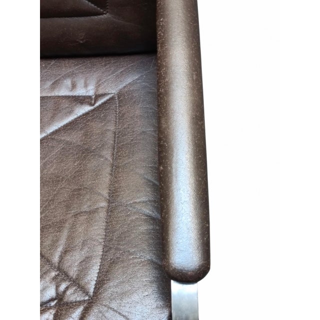 Vintage Two-Seater Leather Sofa by Andre Vandenbeuck for Strassle International, 1960s For Sale - Image 11 of 15