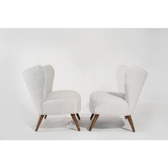 Mid 20th Century Scandinavian Modern Wingback Lounges, Denmark, C. 1950s - a Pair For Sale - Image 5 of 12