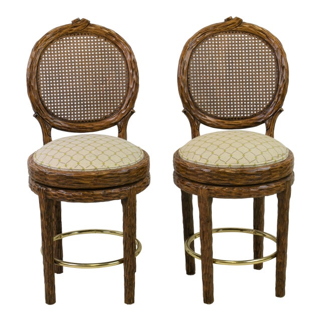 French Country Counter Stools a Pair Chairish