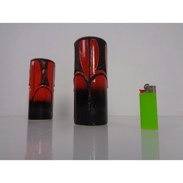 1970s Pop Art Ceramic Vases by Cari Zalloni for Fohr Keramik, 1970s, Set of 2 For Sale - Image 5 of 15