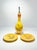 Ceramic Yellow & Orange Olive Oil Dispenser Cruet Bottle w/ 2 Appetizer Plates Good condition. No chips, cracks, or...