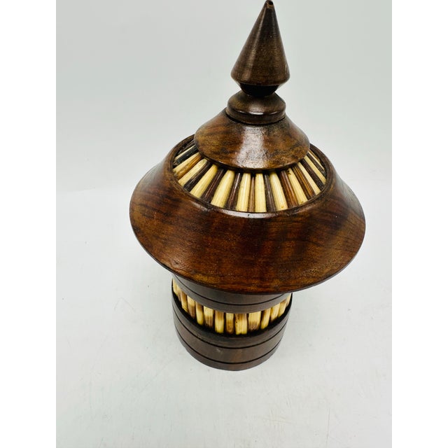 Wood Vintage Porcupine Quill Box For Sale - Image 7 of 7